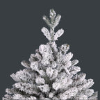 Sapin artificiel avec lumières Hamilton enneigé 228 cm, 750 ampoules blanc froid, FONDU + PVC